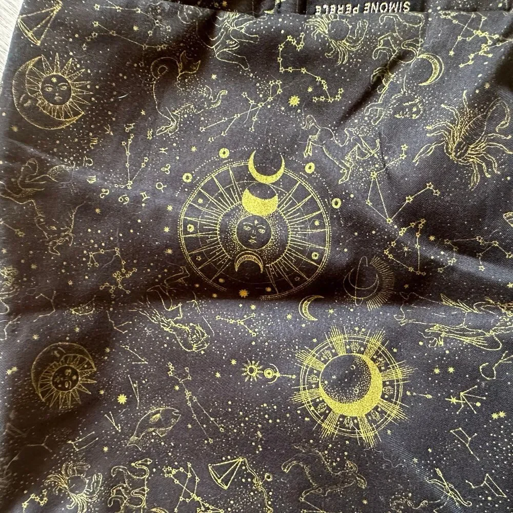 Simone Perele Celestial Astrology Constellations Night Sky Cotton Zip Pouch